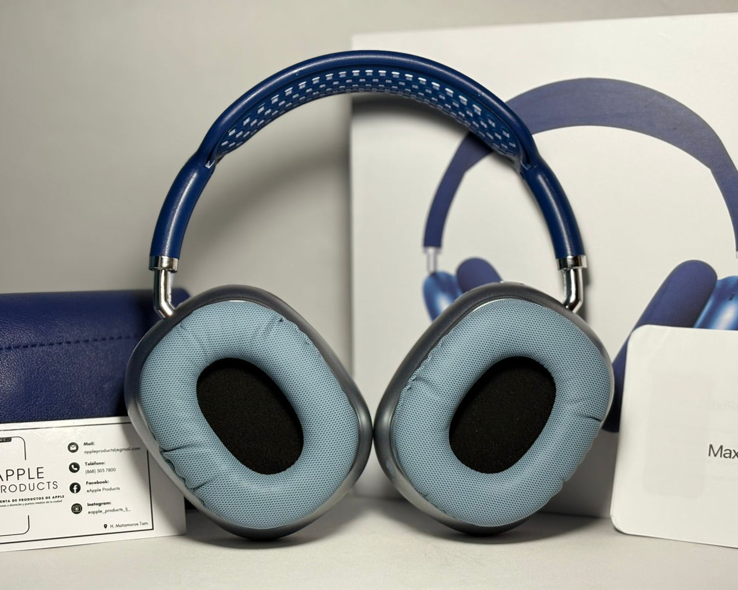 AirPods Max azul cielo estilo Apple con sonido envolvente y calidad OEM – Apple Products
